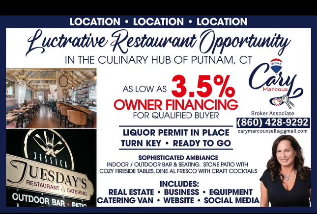 Restaurant for sale Putnam CT